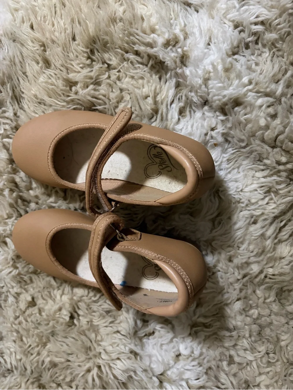 Stellah Girls Tan Mary Jane Dress Shoes